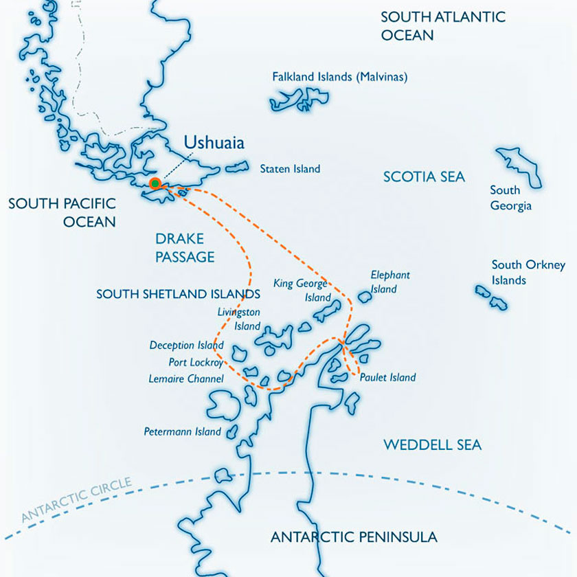  Antártida Clásica e Islas Shetland del Sur, Mar de Wedell